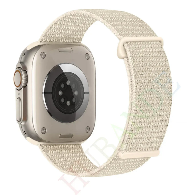 Nylon Loop Strap for Apple, Watch Sport Band Bracelet for Series Ultra 8/7/6, SE, 5, 4, 38mm to 49mm