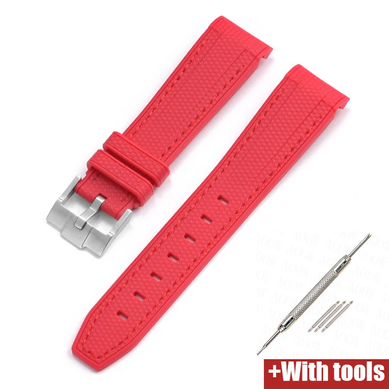 Silicone Strap for Swatch X Omega Moonswatch Stainless Steel Buckle 20mm 22mm Waterproof Band