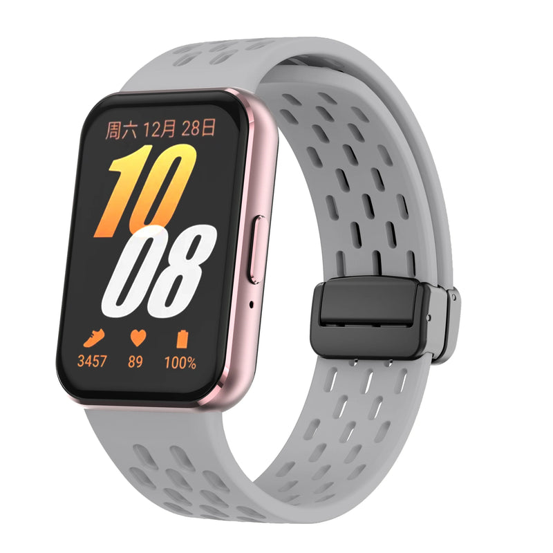 Magnetic D Buckle Sports Silicone Band for Samsung Galaxy Fit 3 SM-R390 – Comfortable & Secure Fit