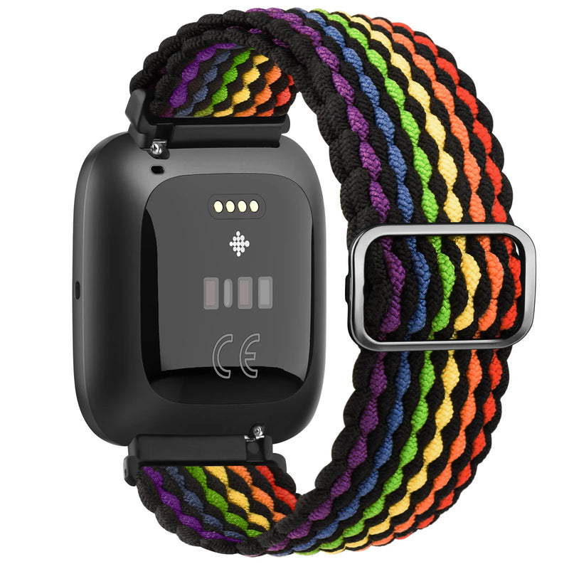 Elastic Braided Loop Band for Fitbit Versa 1/2/Lite/Special Edition