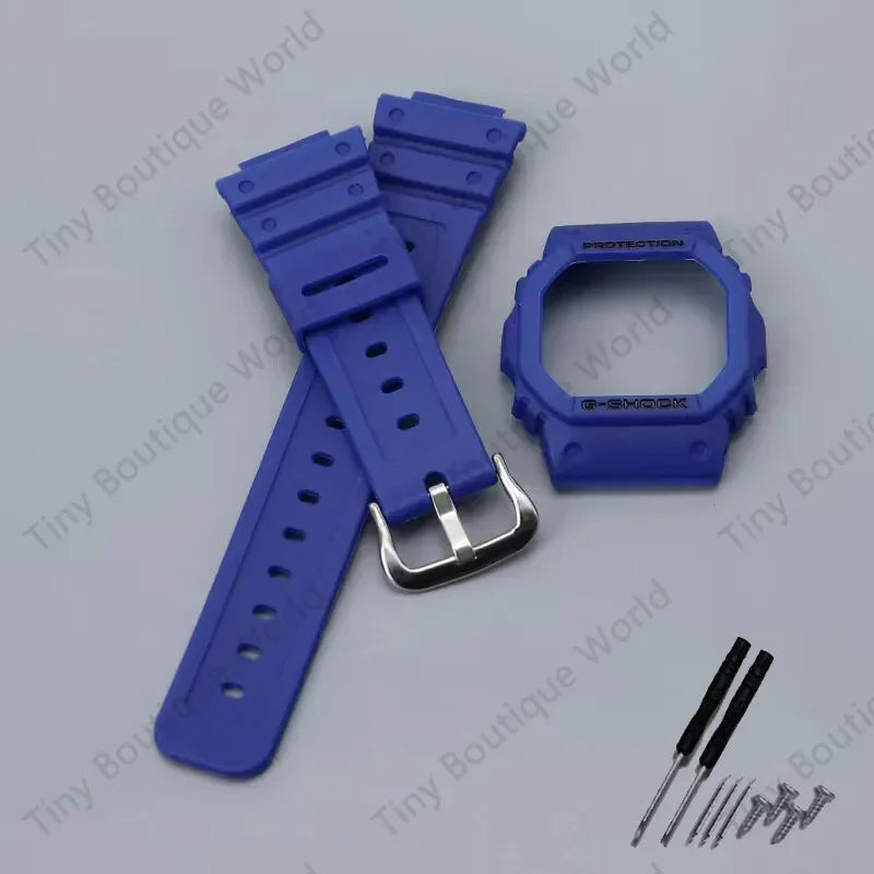 Resin Silicone Strap for Casio G-SHOCK DW5600 – Sports Waterproof Watchband