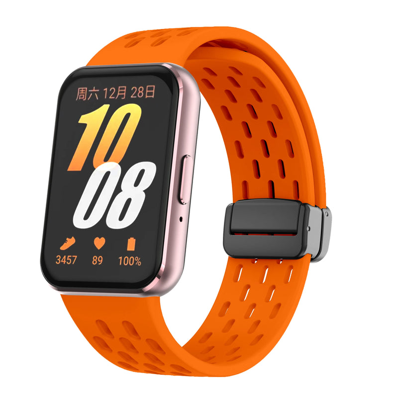 Magnetic D Buckle Sports Silicone Band for Samsung Galaxy Fit 3 SM-R390 – Comfortable & Secure Fit