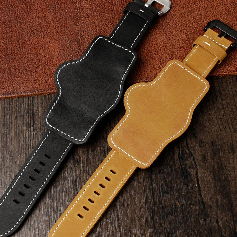 Genuine Cowhide Leather Watch Strap for Panerai PAM111, 441 & Diesel – 22mm, 24mm, 26mm