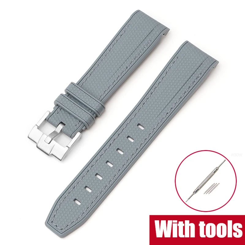 Silicone Strap for Swatch X Omega Moonswatch Stainless Steel Buckle 20mm 22mm Waterproof Band