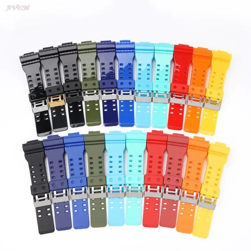 16mm Silicone Strap for Casio G-SHOCK GA-100/110/200 GD-100 GW-8900, TPU Band