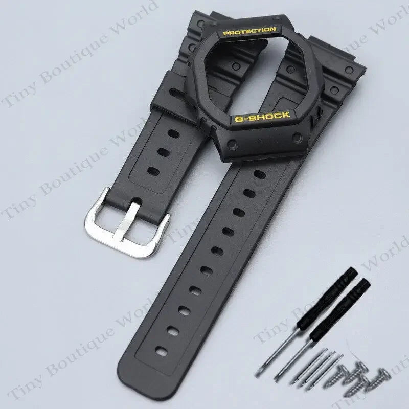 Resin Silicone Strap for Casio G-SHOCK DW5600 – Sports Waterproof Watchband