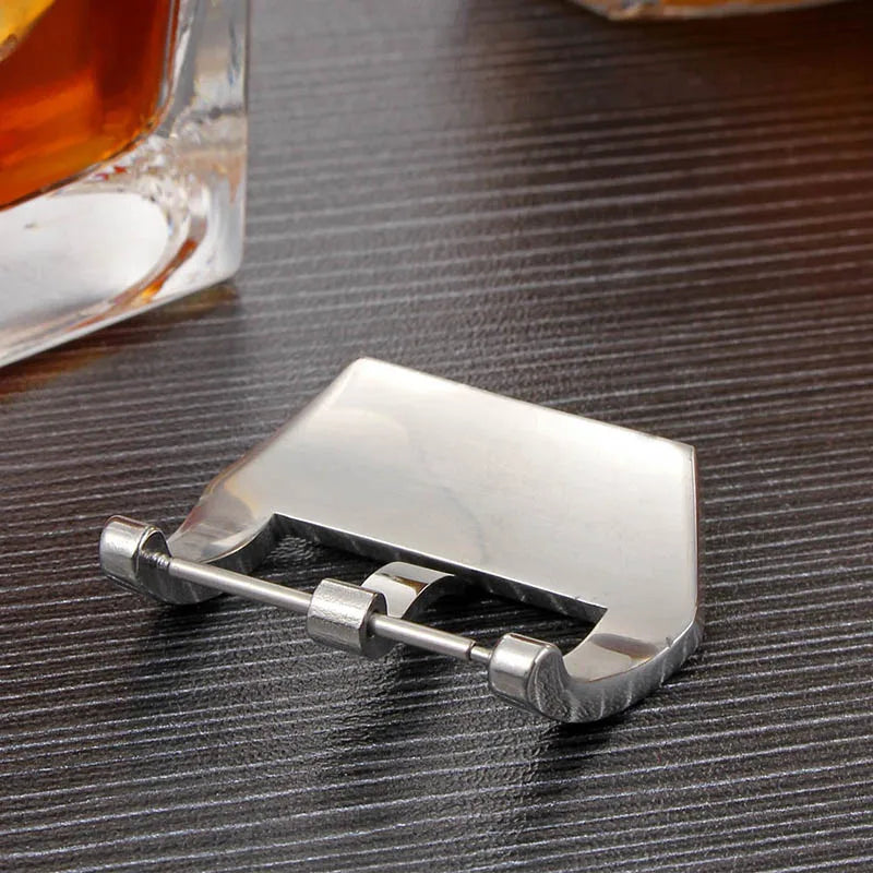 Stainless Steel Watchband Buckle - 22mm, 24mm, 26mm - Silver Polished