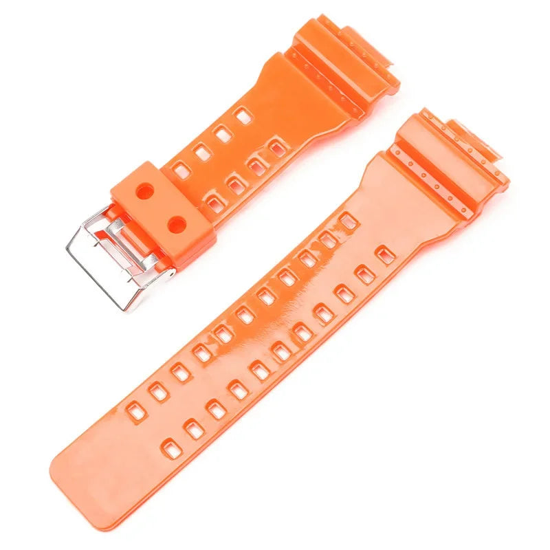 16mm Silicone Strap for Casio G-SHOCK GA-100/110/200 GD-100 GW-8900, TPU Band