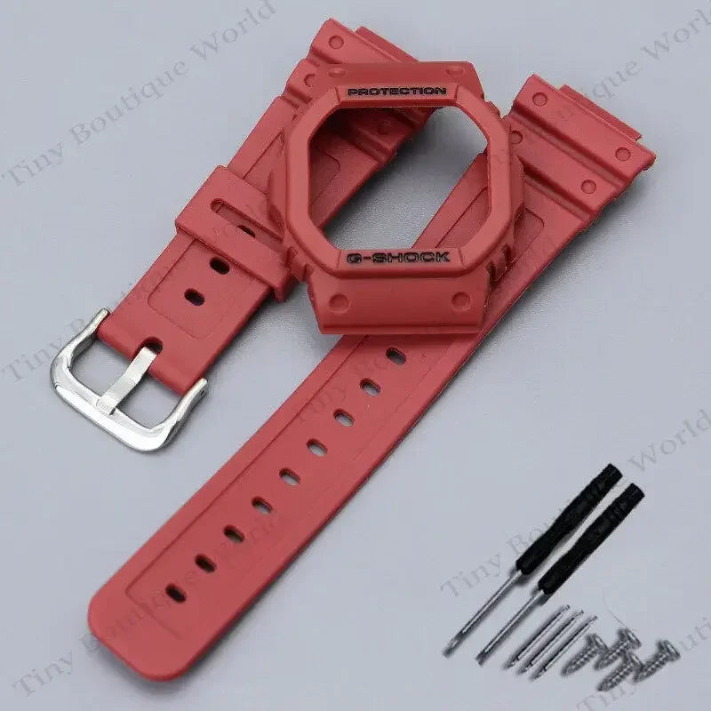 Resin Silicone Strap for Casio G-SHOCK DW5600 – Sports Waterproof Watchband