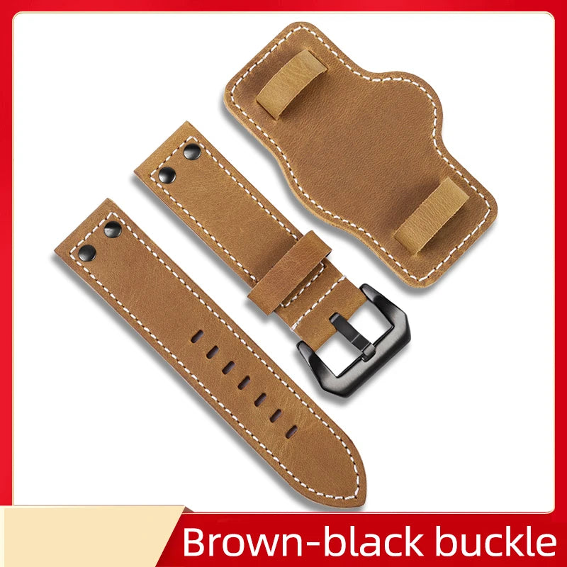 Genuine Cowhide Leather Watch Strap for Panerai PAM111, 441 & Diesel – 22mm, 24mm, 26mm