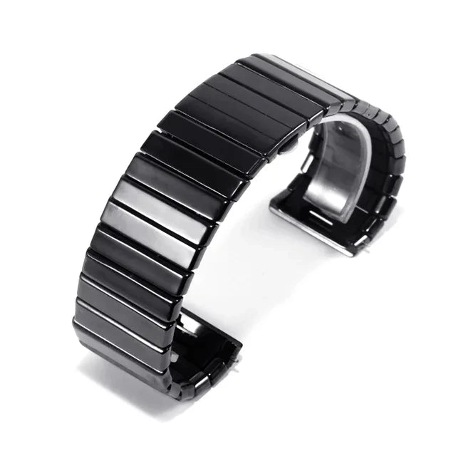 Premium-Grade Black Ceramic Watch Band Replacement for RADO DIAMASTER Series