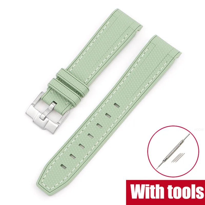 Silicone Strap for Swatch X Omega Moonswatch Stainless Steel Buckle 20mm 22mm Waterproof Band