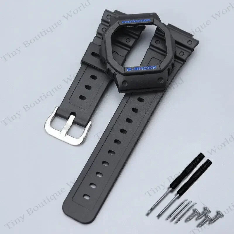 Resin Silicone Strap for Casio G-SHOCK DW5600 – Sports Waterproof Watchband