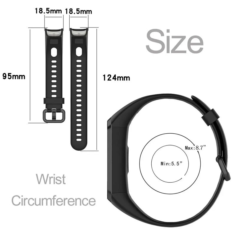 Silicone Wrist Strap for Huawei Band 4 / Honor Band 5i – Adjustable Replacement Band