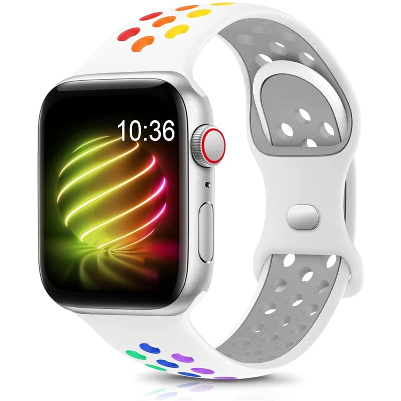 Strap For Apple Watch Band - Silicone Sport Bracelet for Series 10, 9, 8, Ultra, SE, 7, 6, 5, 44mm, 49mm, 40mm