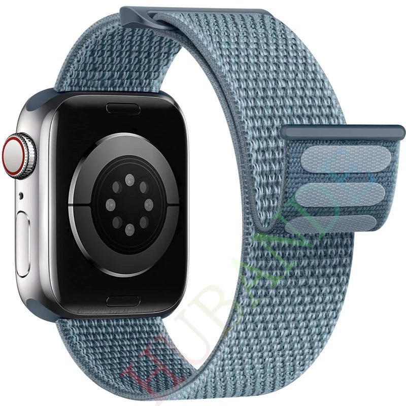 Nylon Loop Strap for Apple, Watch Sport Band Bracelet for Series Ultra 8/7/6, SE, 5, 4, 38mm to 49mm