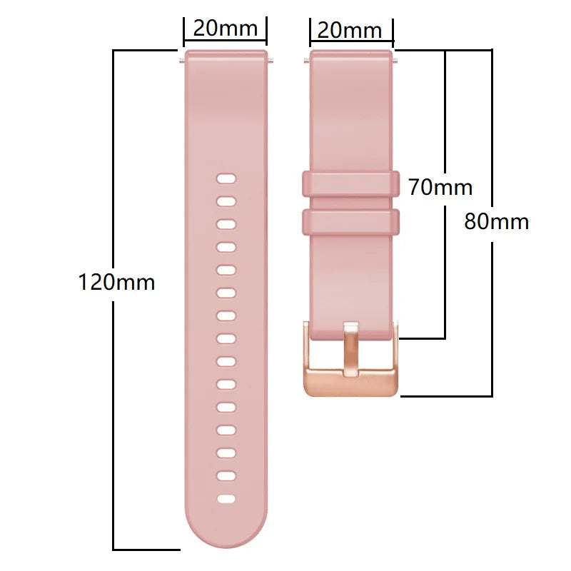 20mm Silicone Replacement Strap for Suunto 3 Fitness, Polar Ignite 2/3, Unite, & More