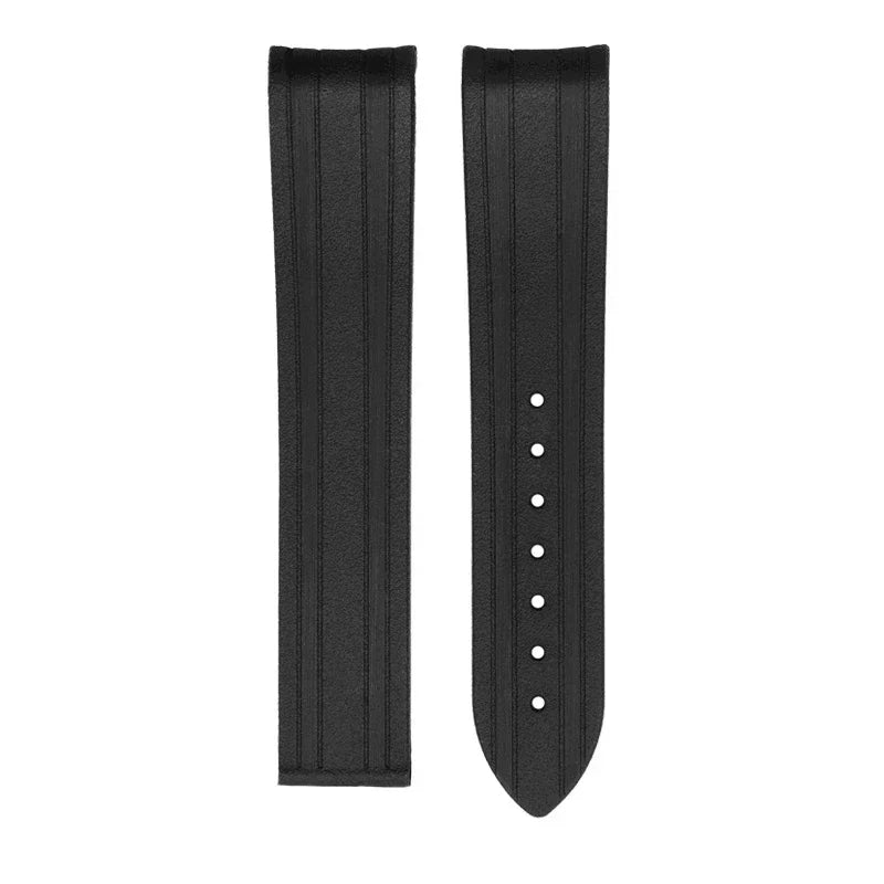 20mm Curved End Silicone Watchband for Omega Seamaster 300 – Waterproof Wristband for Men & Women