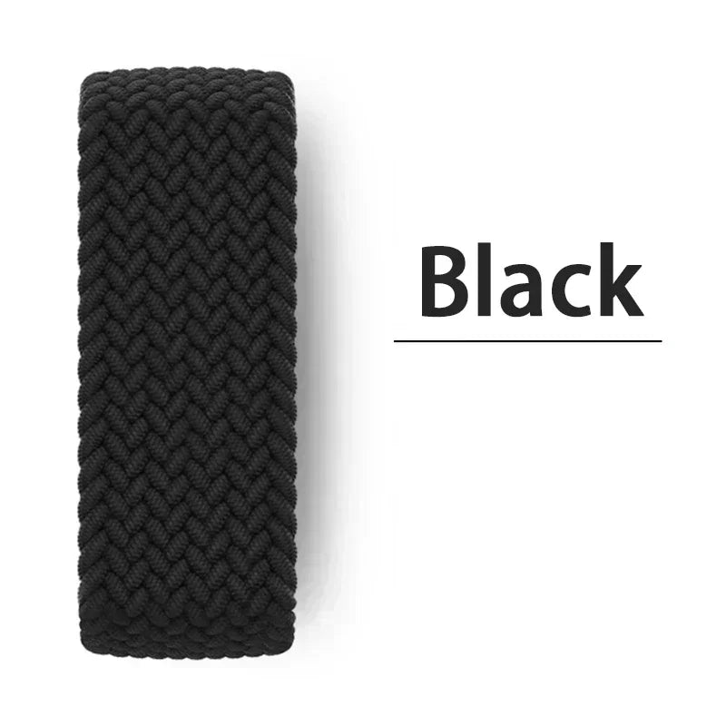 Braided Nylon  Solo Loop Strap for Apple Watch, Series 9, 8, SE, 7, 6, 5, 4, 3, Ultra (38mm to 49mm)