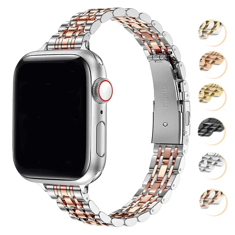 Stainless Steel Strap for Apple Watch Ultra 2, Series 10,9,8,SE,7,6 – 49mm,45mm,44mm,42mm,41mm, 40mm