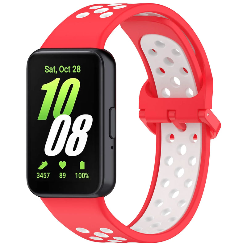 Two-Tone Silicone Strap for Samsung Galaxy Fit 3 – Breathable & Replaceable Wristband