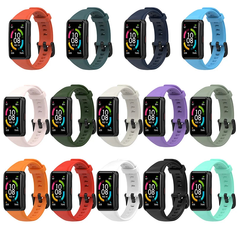 Adjustable Silicone Strap for Huawei Band 6/6 Pro and Honor Band 6