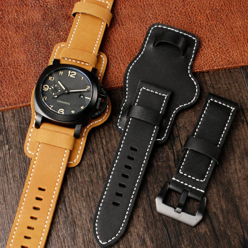 Genuine Cowhide Leather Watch Strap for Panerai PAM111, 441 & Diesel – 22mm, 24mm, 26mm