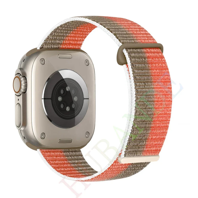 Nylon Loop Strap for Apple, Watch Sport Band Bracelet for Series Ultra 8/7/6, SE, 5, 4, 38mm to 49mm