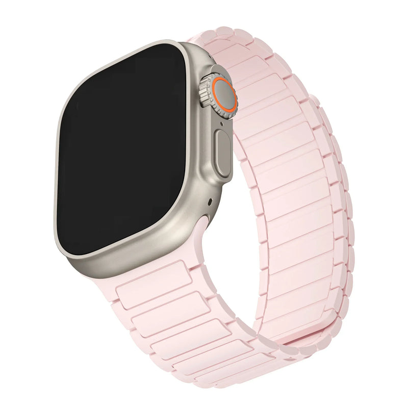 Magnetic Silicone Band for Apple Watch Ultra 2, Series 10, 9, 8, 7, SE – 49mm, 45mm, 44mm, 42mm, 41mm, 40mm