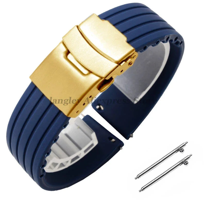 8mm 20mm 22mm 24mm Quick Release Silicone Watchband for Huawei, Fossil, Seiko & More