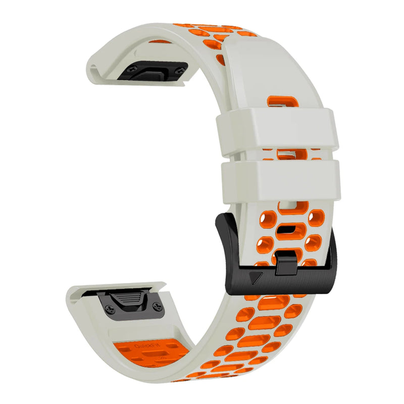 QuickFit Silicone Watch Strap 26mm & 22mm for Garmin Instinct 2X, Fenix 6X, 7X, 5X, 5 Plus