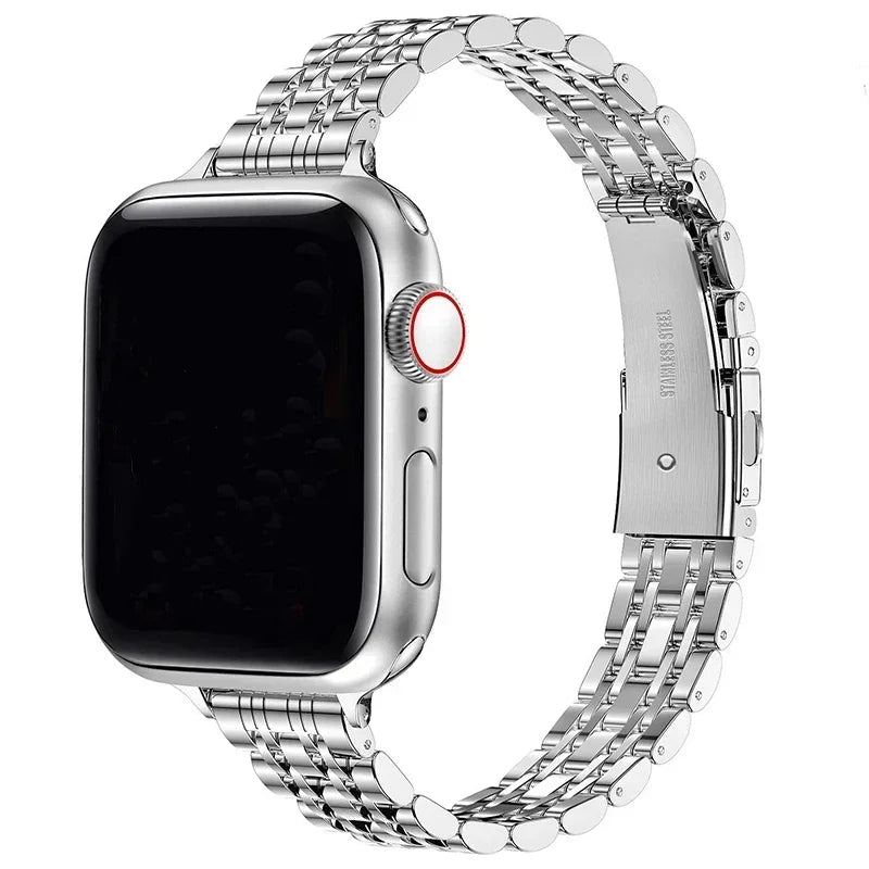 Stainless Steel Strap for Apple Watch Ultra 2, Series 10,9,8,SE,7,6 – 49mm,45mm,44mm,42mm,41mm, 40mm