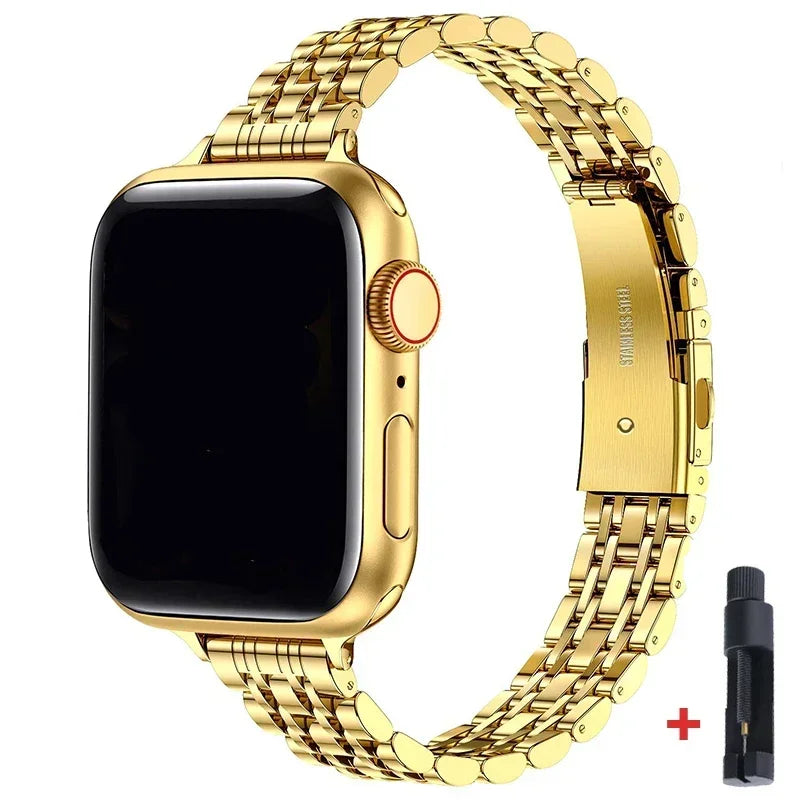 Stainless Steel Strap for Apple Watch Ultra 2, Series 10,9,8,SE,7,6 – 49mm,45mm,44mm,42mm,41mm, 40mm