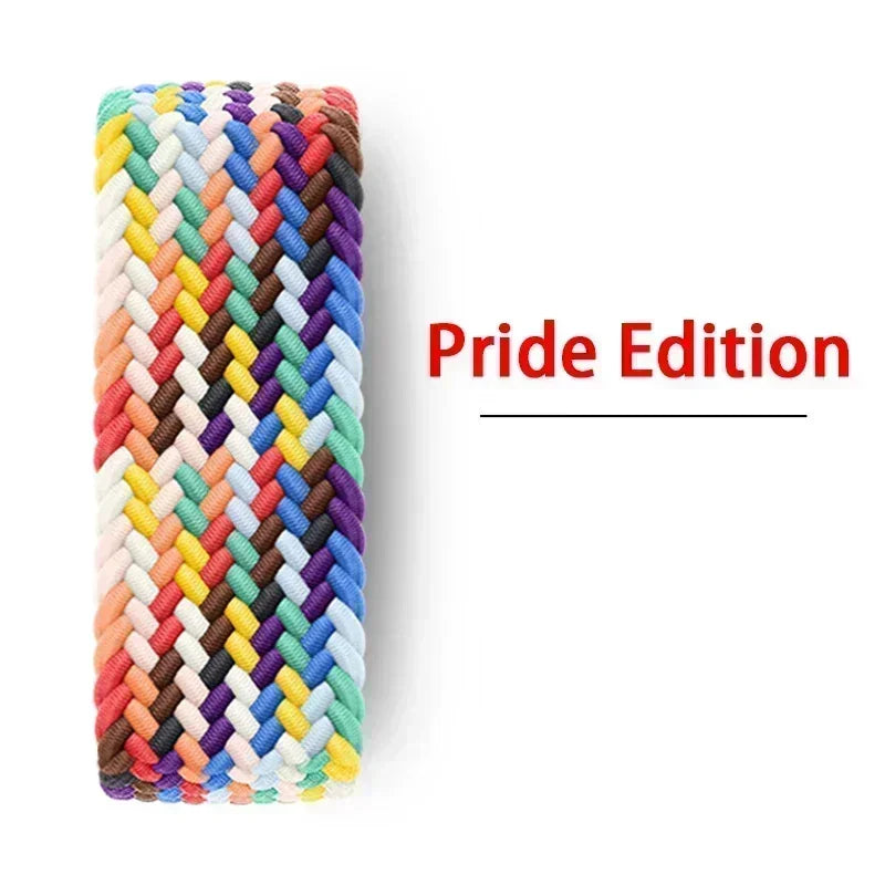 Braided Nylon  Solo Loop Strap for Apple Watch, Series 9, 8, SE, 7, 6, 5, 4, 3, Ultra (38mm to 49mm)