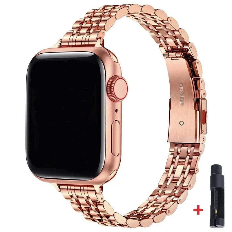 Stainless Steel Strap for Apple Watch Ultra 2, Series 10,9,8,SE,7,6 – 49mm,45mm,44mm,42mm,41mm, 40mm