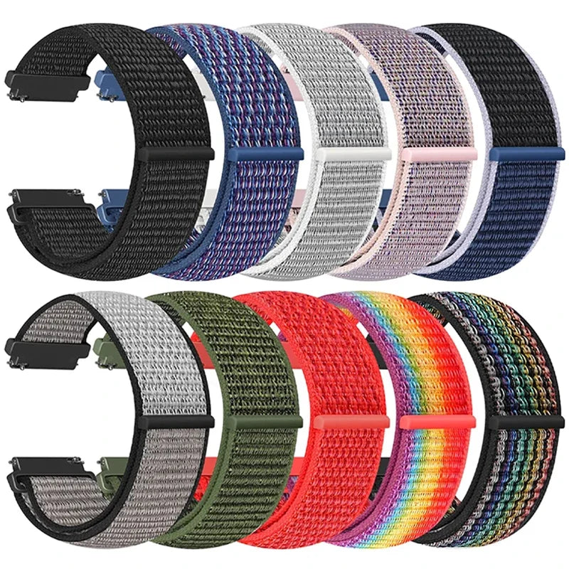 Nylon Loop Strap (20mm/22mm) for Samsung Galaxy, Huawei GT, Amazfit, Garmin, Xiaomi: Comfortable and Stylish