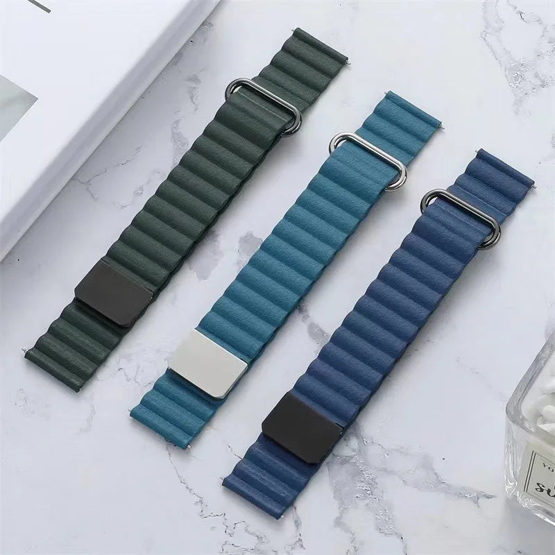 Leather Magnetic Band for Google Pixel Watch 1, 2, 3 – 41mm & 45mm Strap Replacement