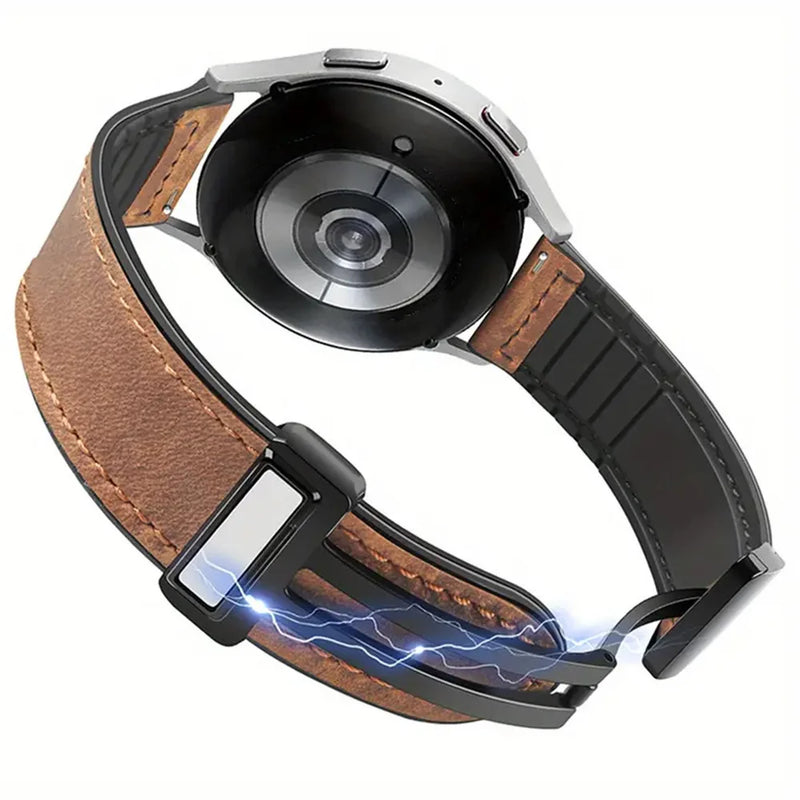 Hybrid Leather & Silicone Strap (20mm/22mm) for Samsung Galaxy, Huawei GT: The Best of Both Worlds