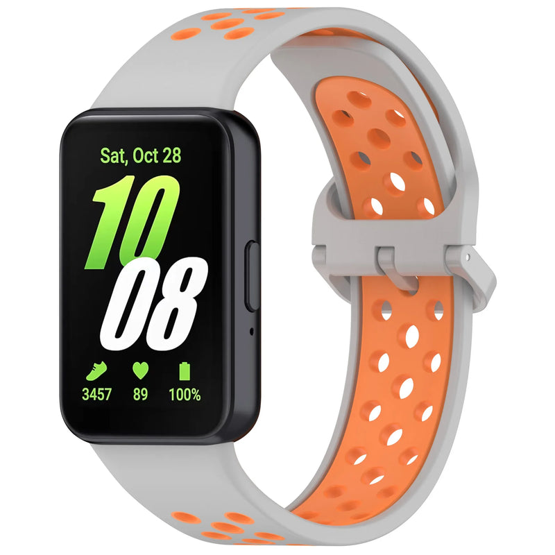 Two-Tone Silicone Strap for Samsung Galaxy Fit 3 – Breathable & Replaceable Wristband