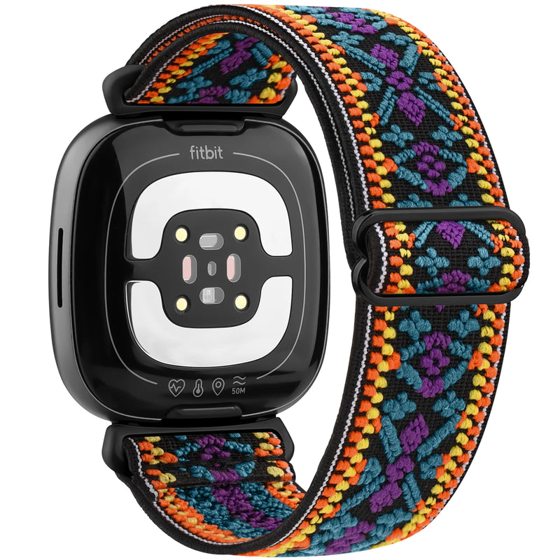 Adjustable Elastic Nylon Strap for Fitbit Versa 3/4, Sense & Sense 2 – Comfortable & Breathable