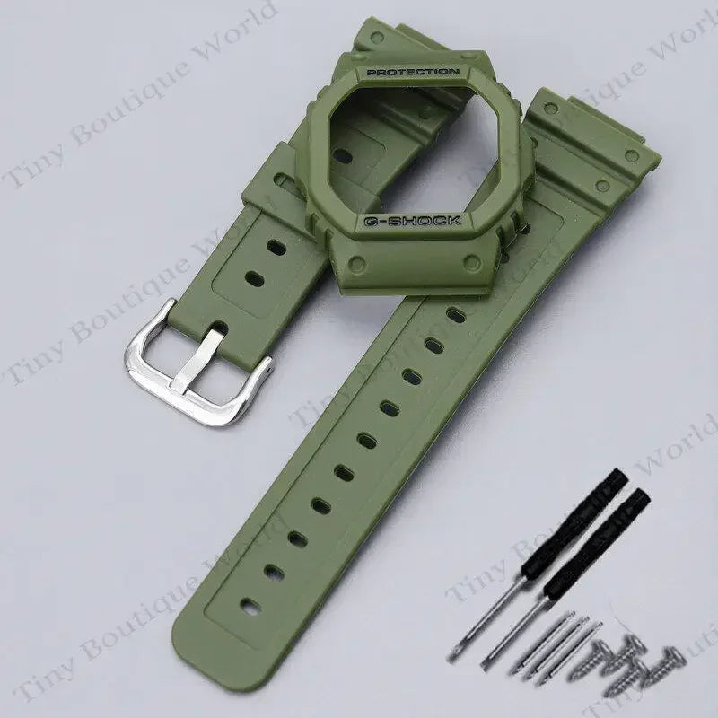 Resin Silicone Strap for Casio G-SHOCK DW5600 – Sports Waterproof Watchband