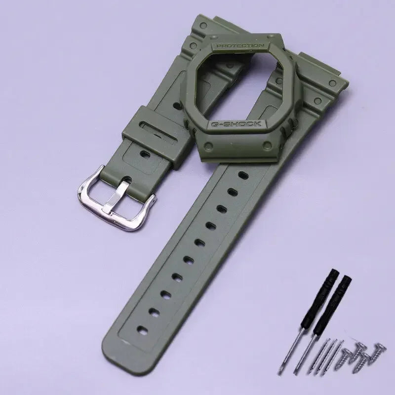 Resin Silicone Strap for Casio G-SHOCK DW5600 – Sports Waterproof Watchband