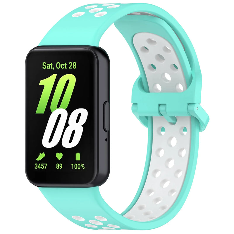 Two-Tone Silicone Strap for Samsung Galaxy Fit 3 – Breathable & Replaceable Wristband