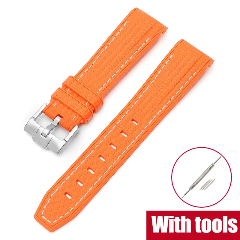 Silicone Strap for Swatch X Omega Moonswatch Stainless Steel Buckle 20mm 22mm Waterproof Band