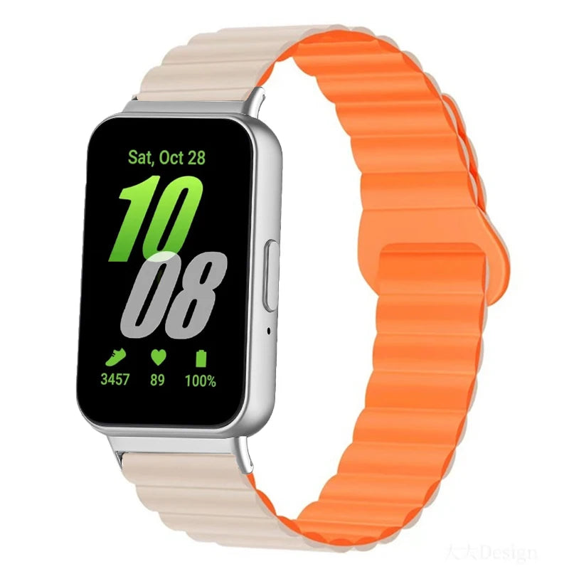 Magnetic Sport Silicone Strap for Samsung Galaxy Fit 3 – Adjustable Watch Band for Men & Women