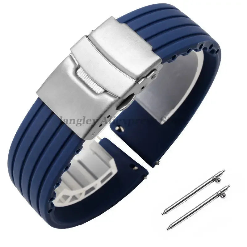 8mm 20mm 22mm 24mm Quick Release Silicone Watchband for Huawei, Fossil, Seiko & More