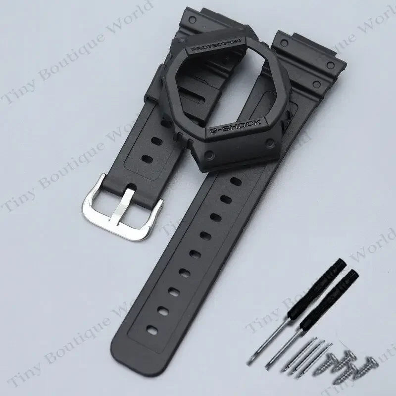 Resin Silicone Strap for Casio G-SHOCK DW5600 – Sports Waterproof Watchband