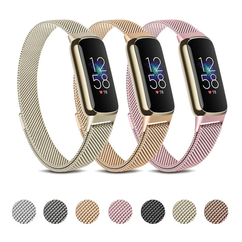 Metal Magnetic Band for Fitbit Luxe - Milanese Sport Strap Replacement