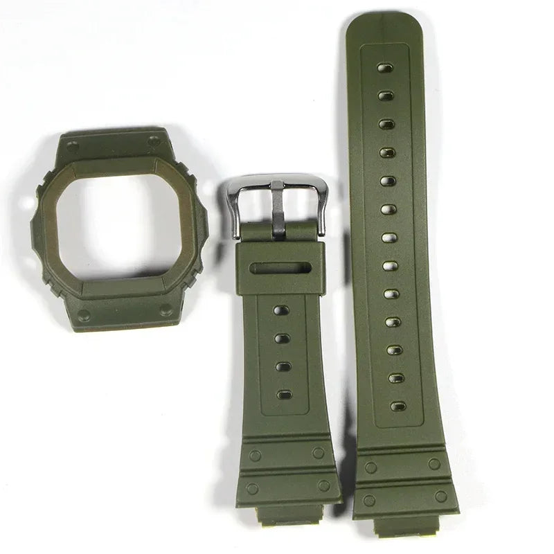 Resin Silicone Strap for Casio G-SHOCK DW5600 – Sports Waterproof Watchband