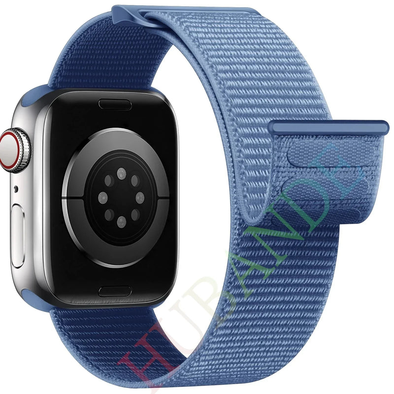 Nylon Loop Strap for Apple, Watch Sport Band Bracelet for Series Ultra 8/7/6, SE, 5, 4, 38mm to 49mm